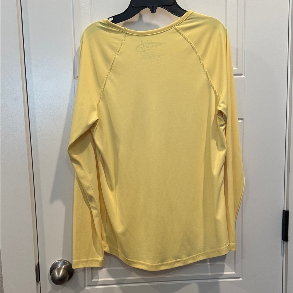 Reel Life Women's Yellow Long Sleeve Tee - Picture 4 of 4